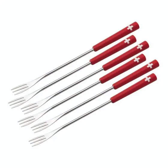 Kuhn Rikon Swiss Cross Cheese Fondue Forks – Premium Stainless Steel (Model 32206) 1