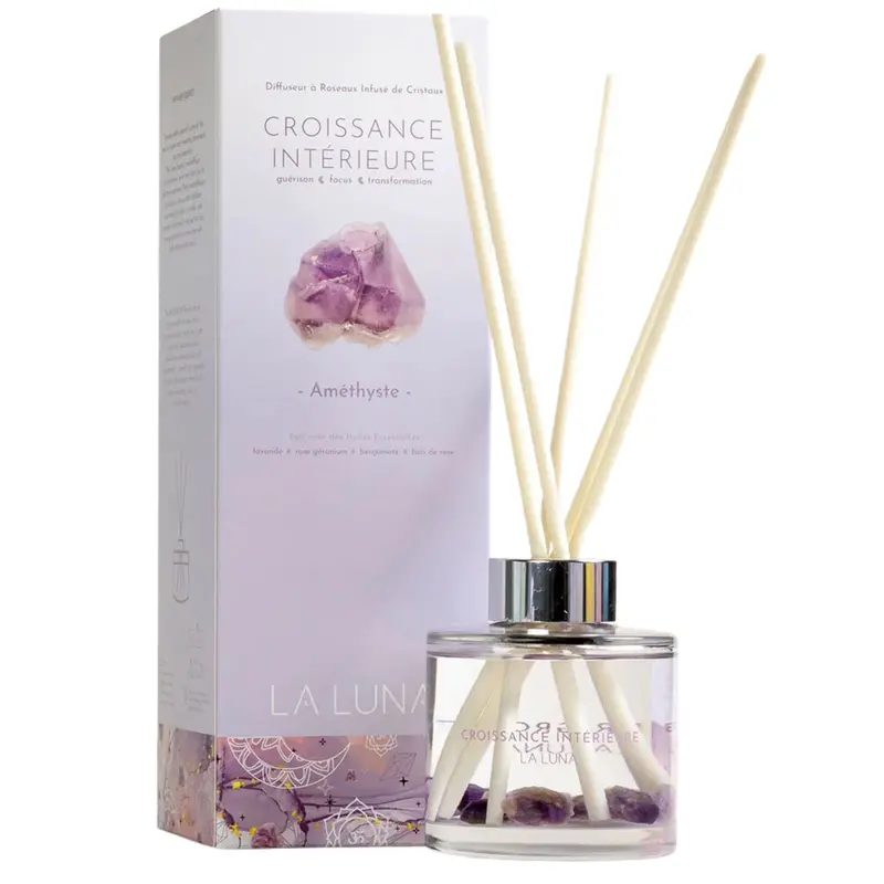 La Luna Amethyst Reed Diffuser For Personal Growth & Clarity 1