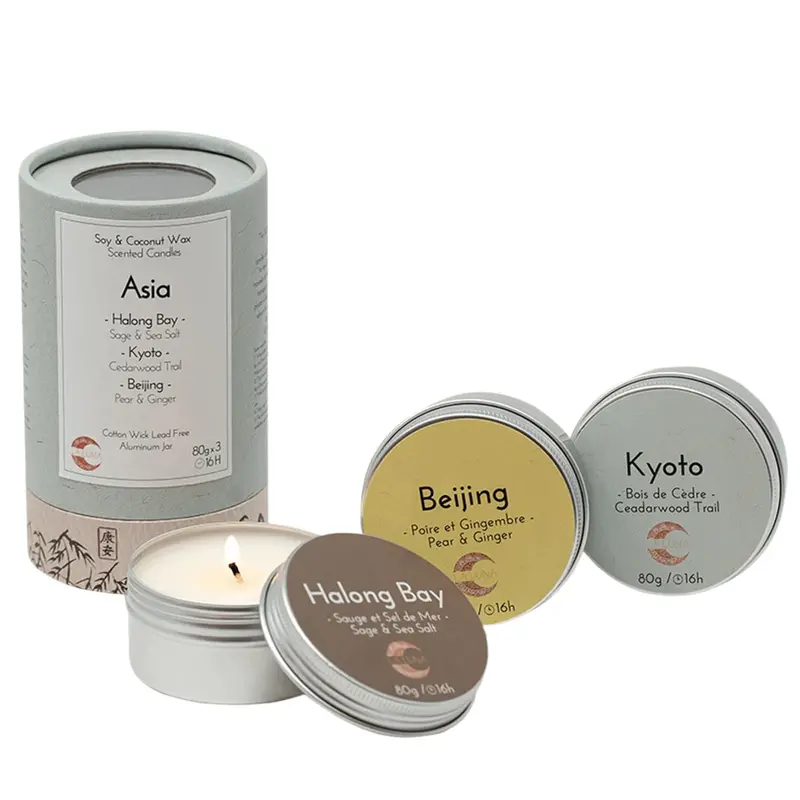La Luna Asia Scent Discovery Kit – 3X80G Artisan Candles 1