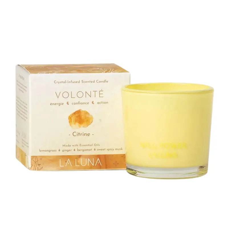 La Luna Citrine Mini Candle (56G) For Willpower & Motivation 1