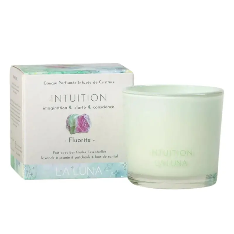 La Luna Fluorite Mini Candle (56G) For Intuition & Mental Clarity 1