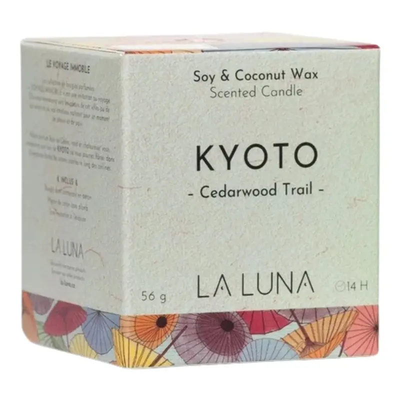 La Luna Kyoto Cedarwood Scented Candle – 56G Soy Wax Mini 1