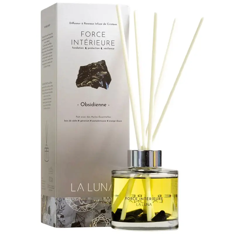 La Luna Obsidian Reed Diffuser For Inner Strength & Grounding 1