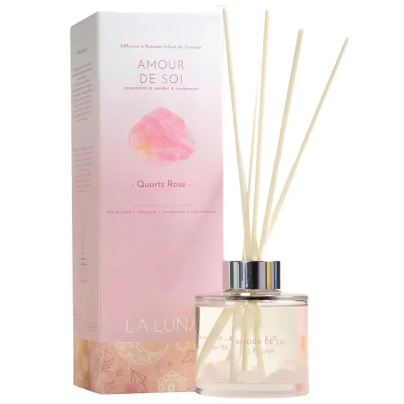 La Luna Rose Quartz Reed Diffuser For Self-Love & Emotional Balance 1