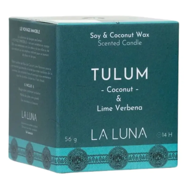 La Luna Tulum Coconut & Lime Verbena Candle – 56G Tropical Soy Wax 1