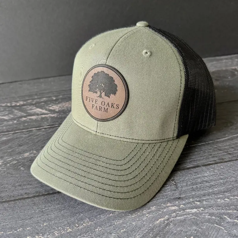 Leather-Embellished Adjustable Hat 2