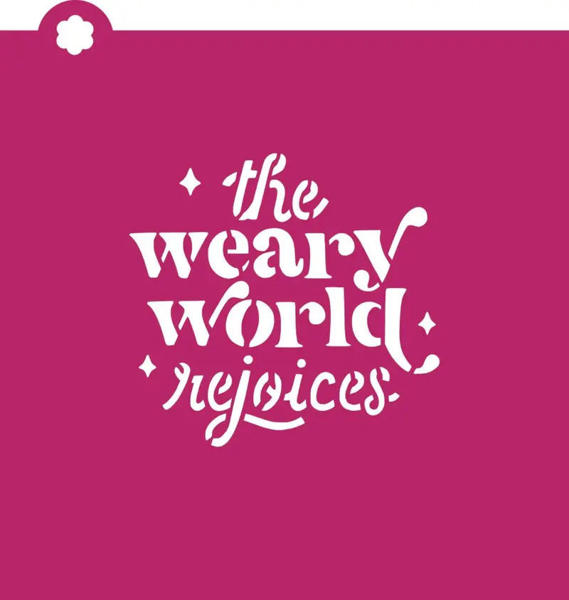 'Let Earth Receive Her King' – 'Weary World Rejoices' Cookie Stencil 1
