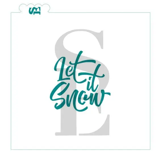 Let It Snow Stencil – Seasonal Surface Embellishment Template 1
