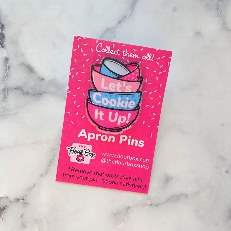 'Let’S Cookie It Up!' Apron Pin – Fun Baking-Themed Enamel Accessory 1