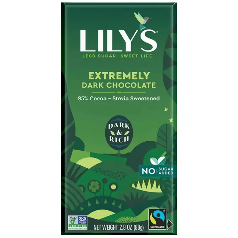 Lilys Extremely Dark Chocolate Bar (80G) 1