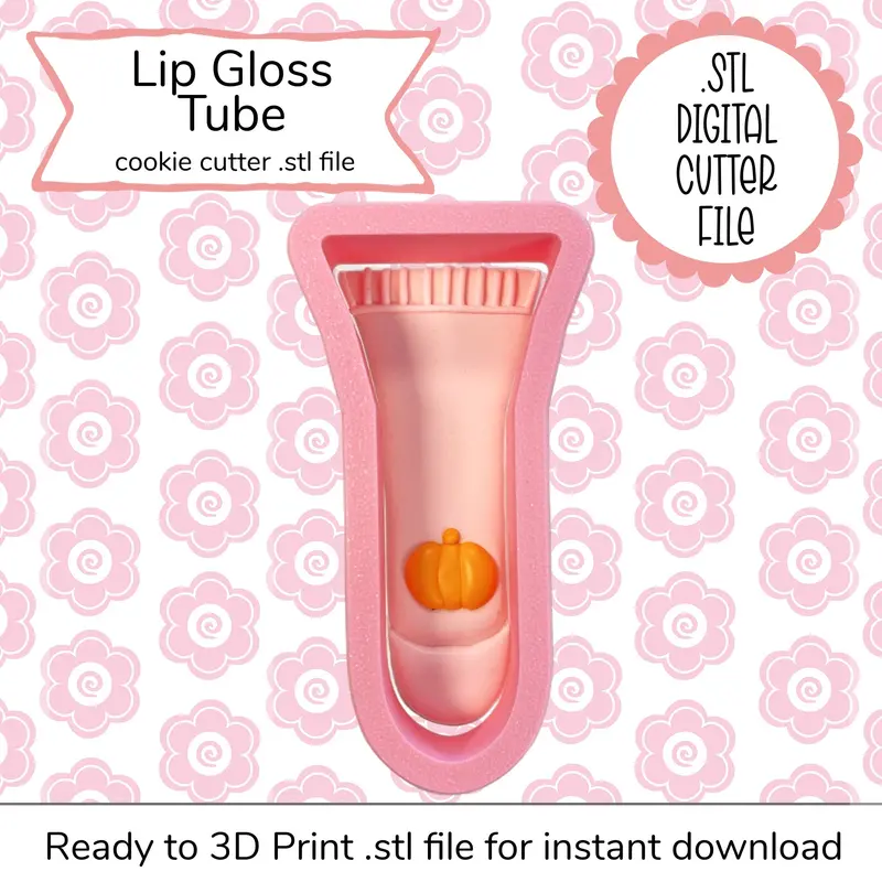 Lip Gloss Tube Digital Cookie Cutter – Stl File For Crafters 1