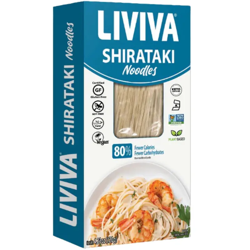 Liviva Dried Shirataki Noodles, Gluten-Free & Low-Carb, 120 G 1