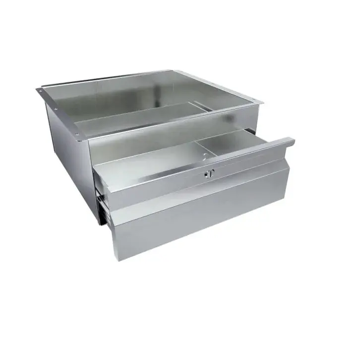 Locking Stainless Steel Drawer – Heavy-Duty Cabinet Accessory (Ss Drawer-L) 1