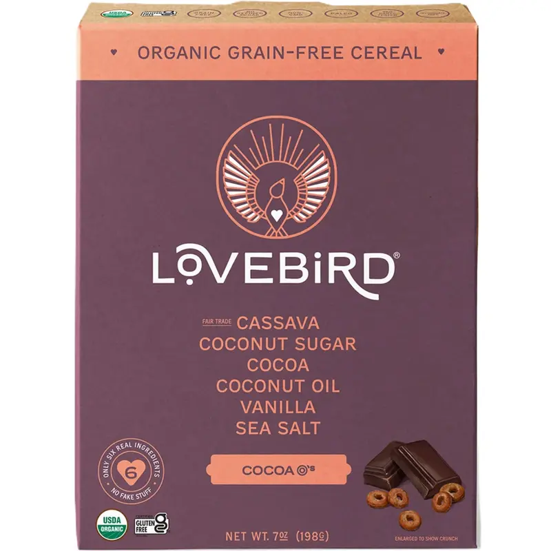 Lovebird Organic Grain-Free Cocoa O’S Cereal – 198G 1