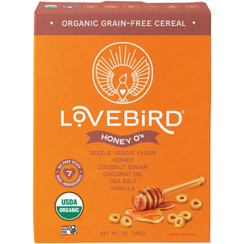 Lovebird Organic Grain-Free Honey O’S Cereal – 198G 1