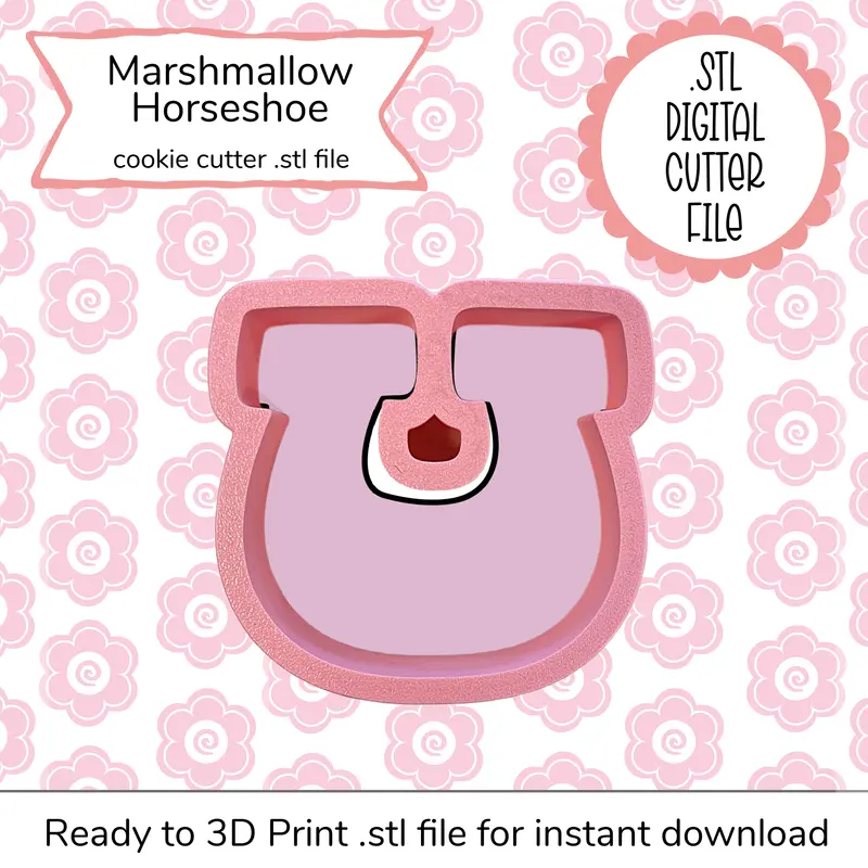Lucky Horseshoe Marshmallow Cutter Stl – Downloadable 3D File 1