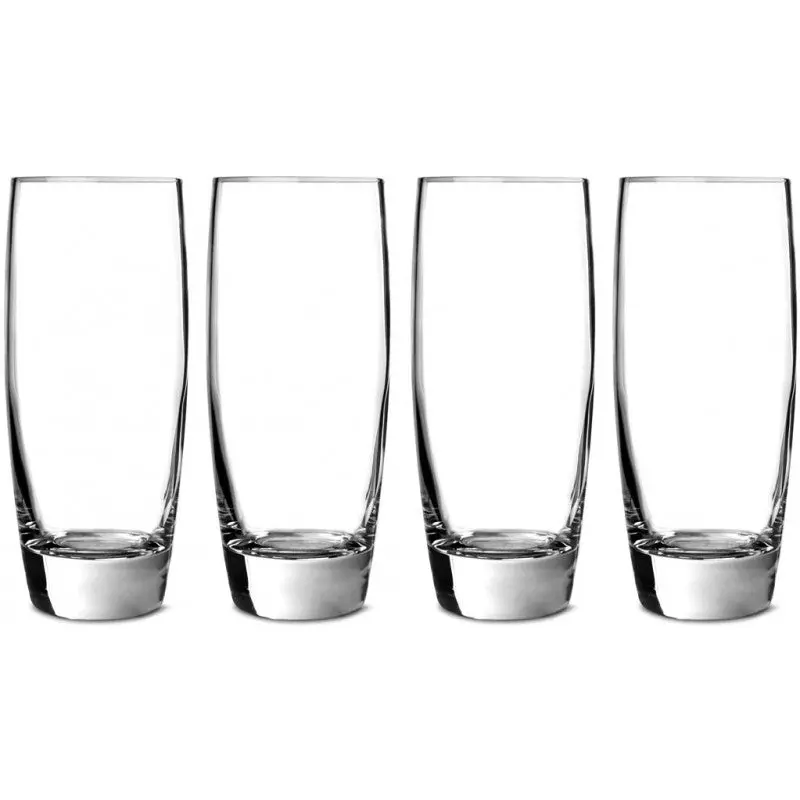 Luigi Bormioli Michelangelo Masterpiece Hiball Glass Set – 4 X Premium Crystal-Tough Tumblers 1