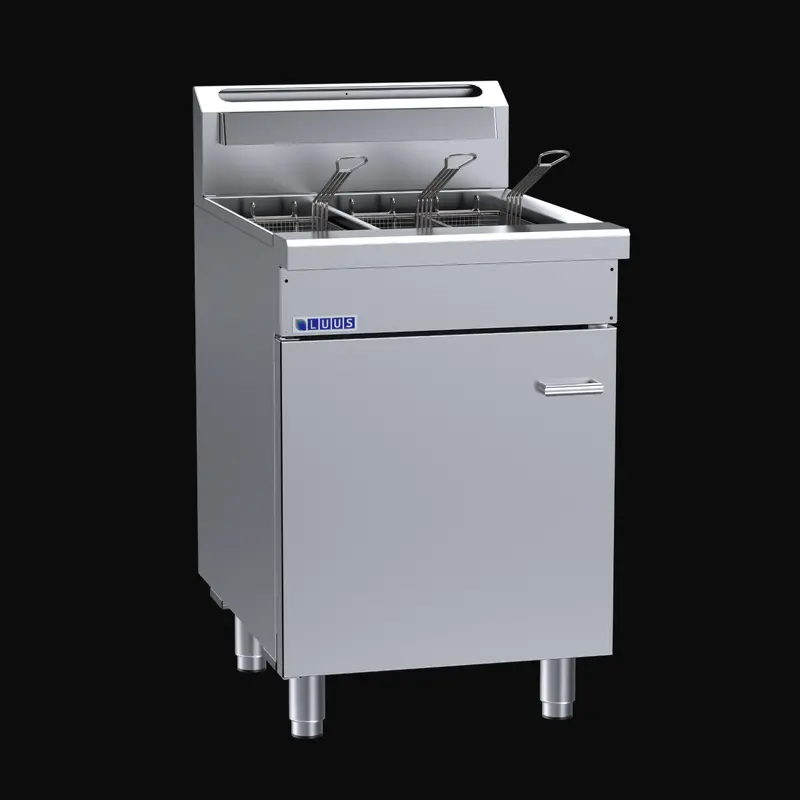 Luus 3-Basket Split V-Pan Deep Fryer 1