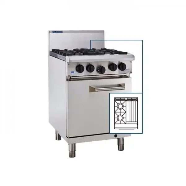 Luus Two-Burner 300Mm Chargrill Range With Oven 1