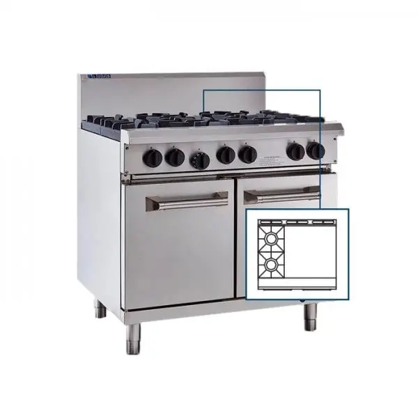 Luus Two-Burner 600Mm Heavy-Duty Griddle With Oven 1