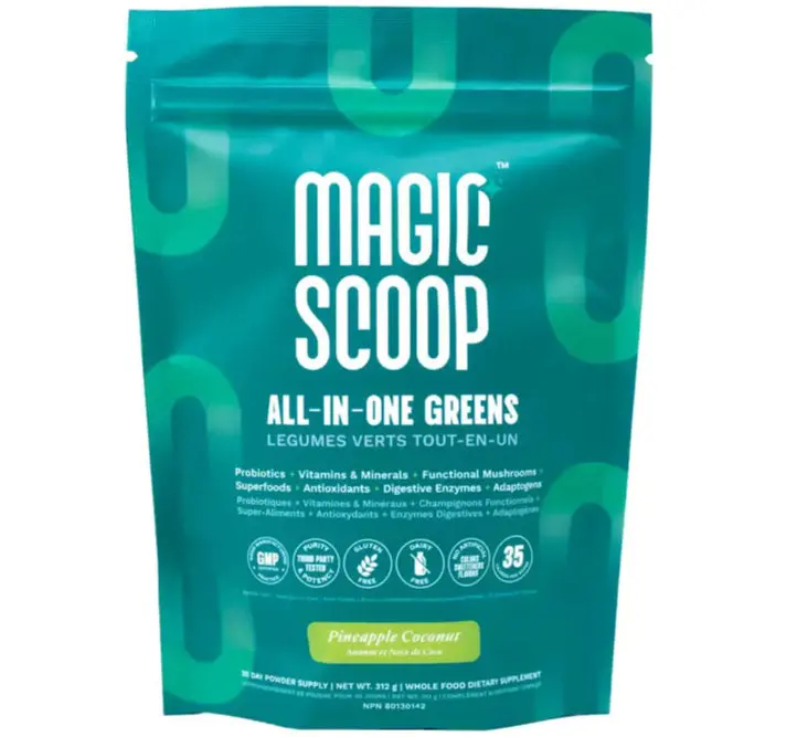 Magic Scoop Pineapple Coconut Nutritional Greens — 312G Tropical Plant-Based Blend 1