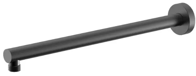 Matte Black 400Mm Straight Round Wall-Mounted Shower Arm 1