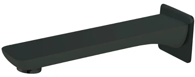 Matte Black Flat-Profile Bath Spout 1