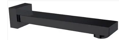 Matte Black Square Bath Spout 1