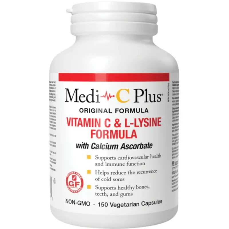 Medi-C Plus Vitamin C And L-Lysine With Calcium Ascorbate – 150 Capsules 1