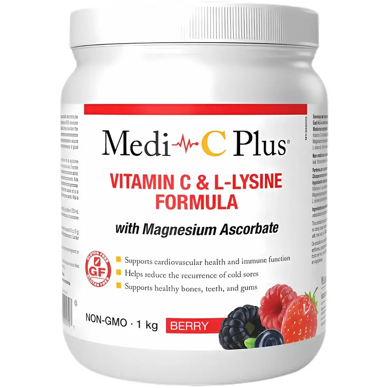 Medi-C Plus Vitamin C + L-Lysine Powder – Berry Flavor, 1Kg 1