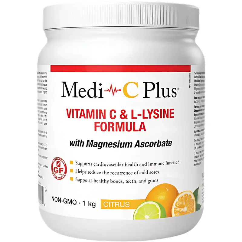 Medi-C Plus Vitamin C + L-Lysine Powder – Citrus Flavor, 1Kg 1