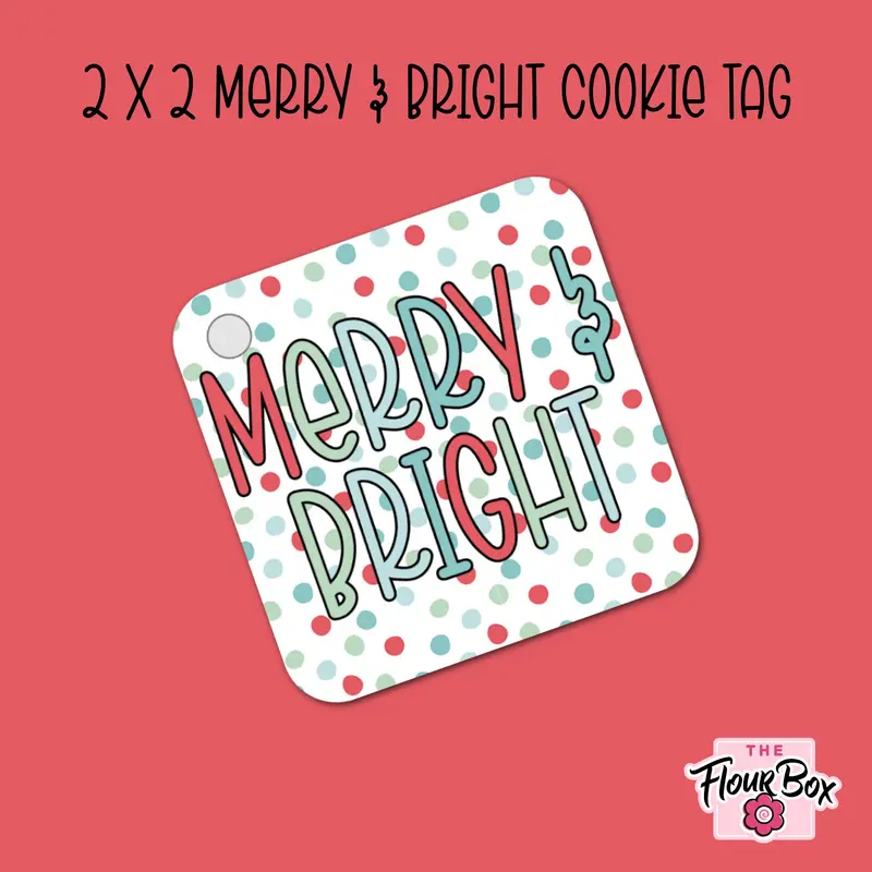 'Merry And Bright' Cookie Tag Pack (25 Pcs) 1