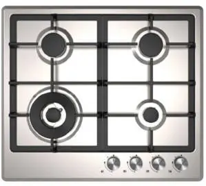 Midea 60Cm Gas Cooktop – Stainless Steel With Wok Burner & Cast Iron Trivets 1