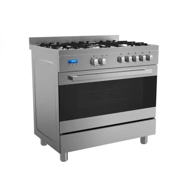 Midea 90Cm Upright Gas Cooker – Dual-Fuel Design With Gas Hob & Electric Oven, Model 36Sme5Gfr00P 1