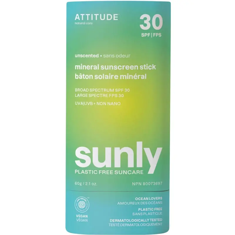 Mineral Sunscreen Stick – Unscented, Spf 30, 60G 1