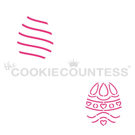 Mini Egg Stencil: Stripes & Hearts – Pyo Design 1