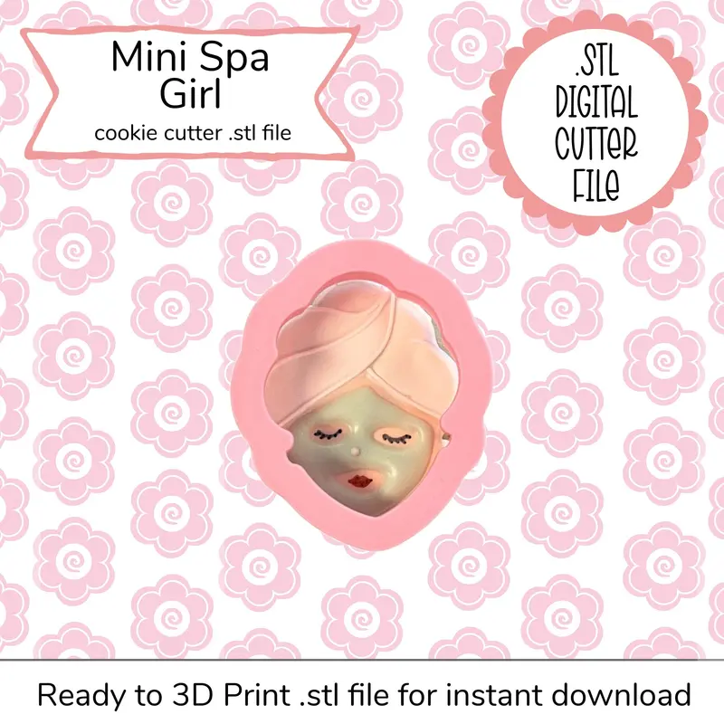 Mini Spa Girl Cookie Cutter Stl File – Digital Download 1