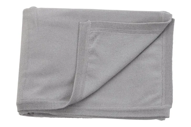 Modern Cotton-Cashmere Accent Blanket – Warm Grey Tone 1