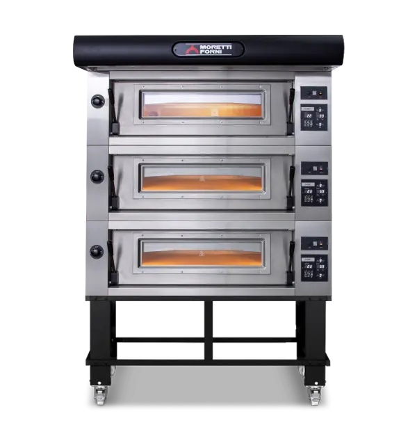 Moretti Forni Comp B/3/S Amalfi Triple-Deck Gas Deck Oven With Stand – Model B 1