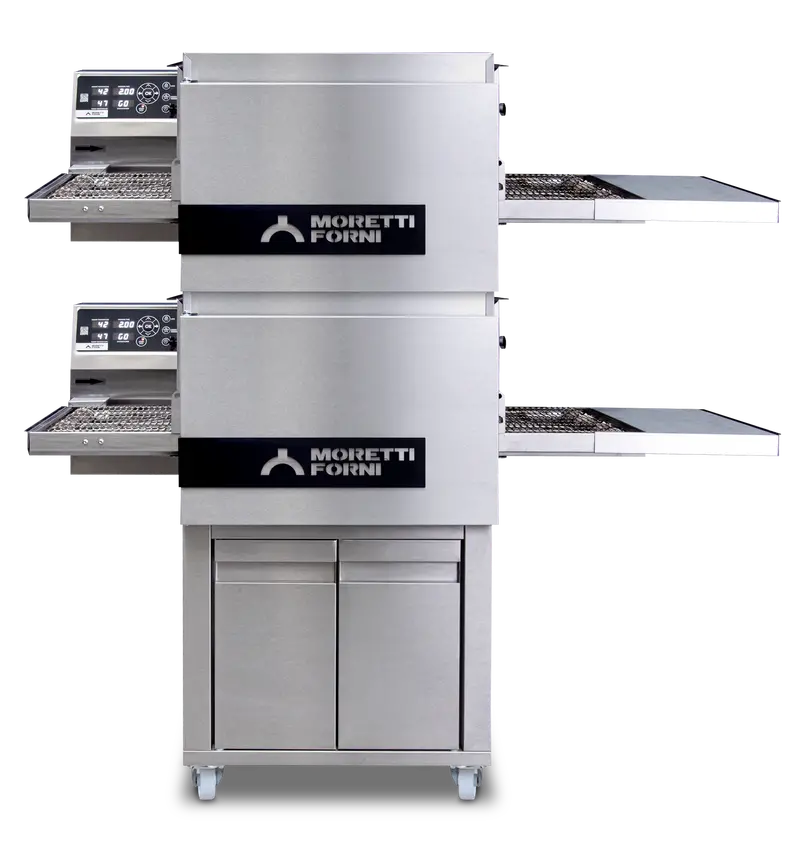 Moretti Forni T64G/2-S Dual-Deck Gas Conveyor Oven With Integrated Stand 1