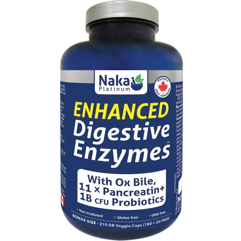 Naka Enhanced Digestive Enzymes With Ox Bile – 210 Capsules For Optimal Digestion 1