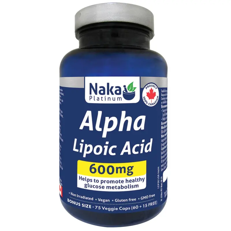 Naka Platinum Alpha-Lipoic Acid 600 Mg Antioxidant Supplement – 75 Capsules 1