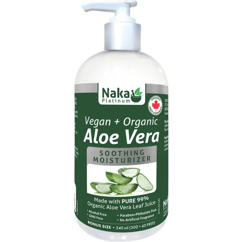 Naka Vegan Organic Aloe Vera Gel – 340 Ml Pure Soothing Formula 1