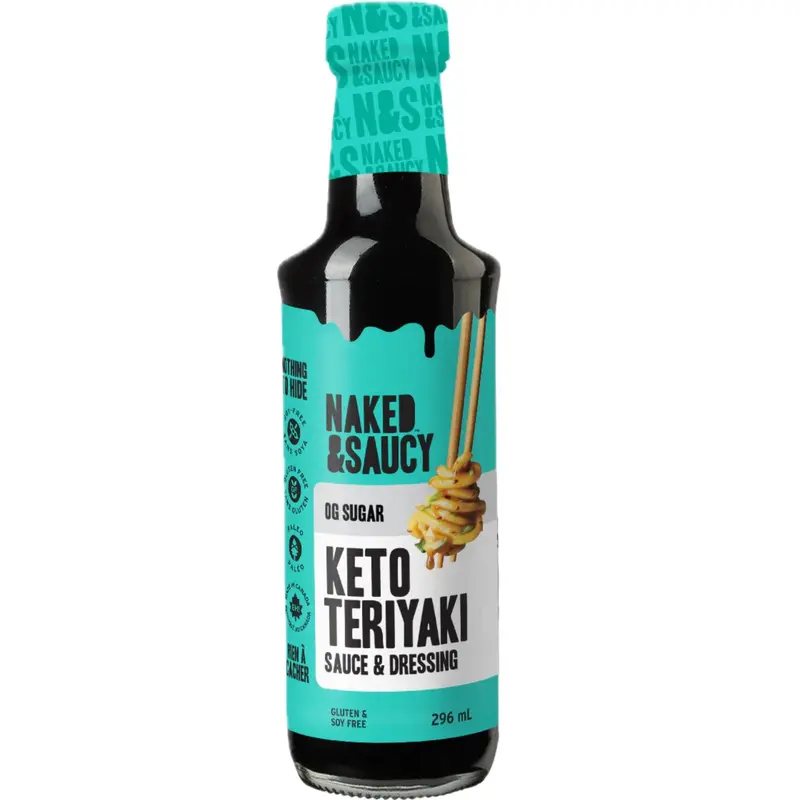 Naked & Saucy Keto Teriyaki Sauce – Sugar-Free, Bold & Savory (296 Ml) 1