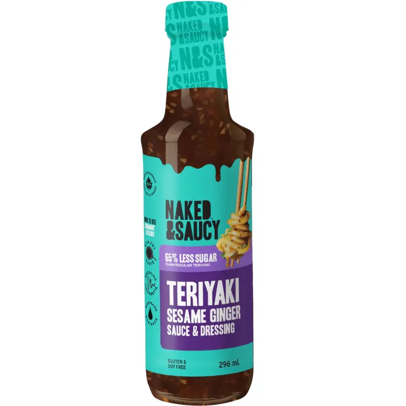 Naked & Saucy Sesame Ginger Teriyaki Sauce – Asian-Inspired & Gluten-Free (296 Ml) 1