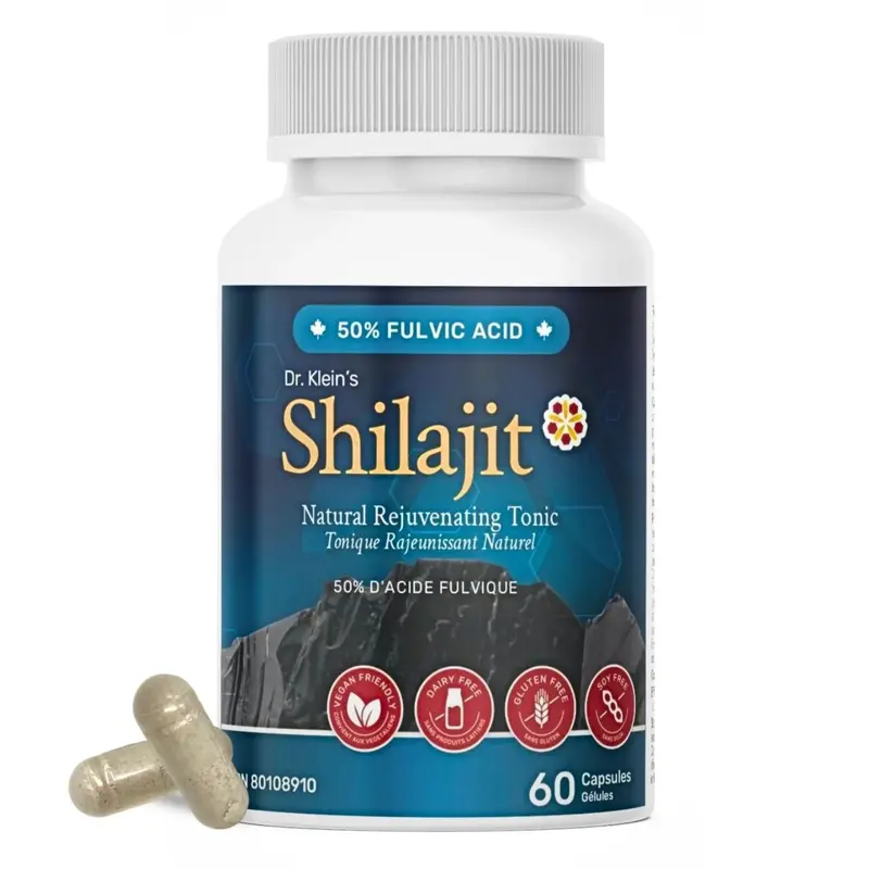 Nanton Shilajit Resin Supplement – Pure Fulvic Acid Complex, 60 Capsules 1