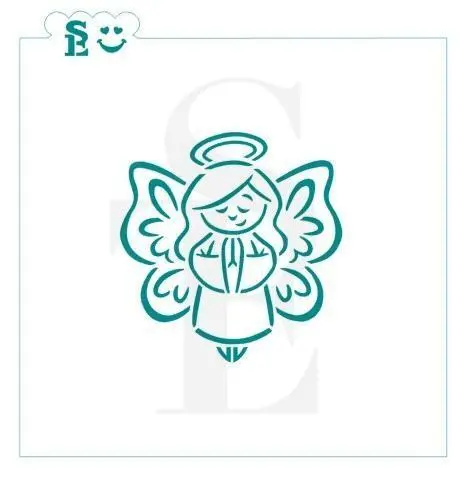 Nativity Angel Design Stencil (Print-Your-Own) 1