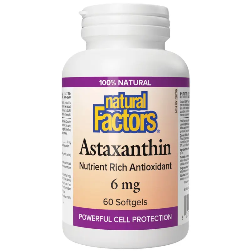 Natural Factors Astaxanthin Antioxidant – 6Mg, 60 Softgels 1