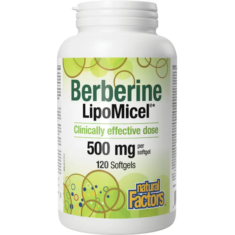 Natural Factors Berberine Lipomicel Softgels – 120-Count Advanced Absorption Formula 1