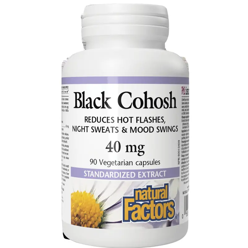 Natural Factors Black Cohosh – Menopause Symptom Relief, 40 Mg Capsules, 90 Count 1